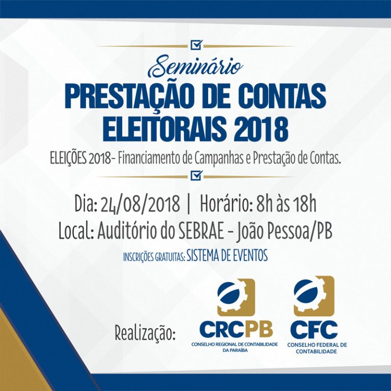 SEMINÁRIO DE PRESTAÇÃO DE CONTAS ELEITORAL – 24.08.2018 – JOAO PESSOA