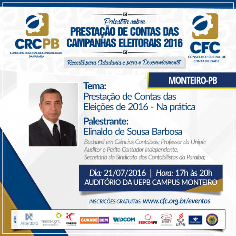 Palestra Prestação de Contas das Eleições de 2016 – Na Prática Monteiro -PB