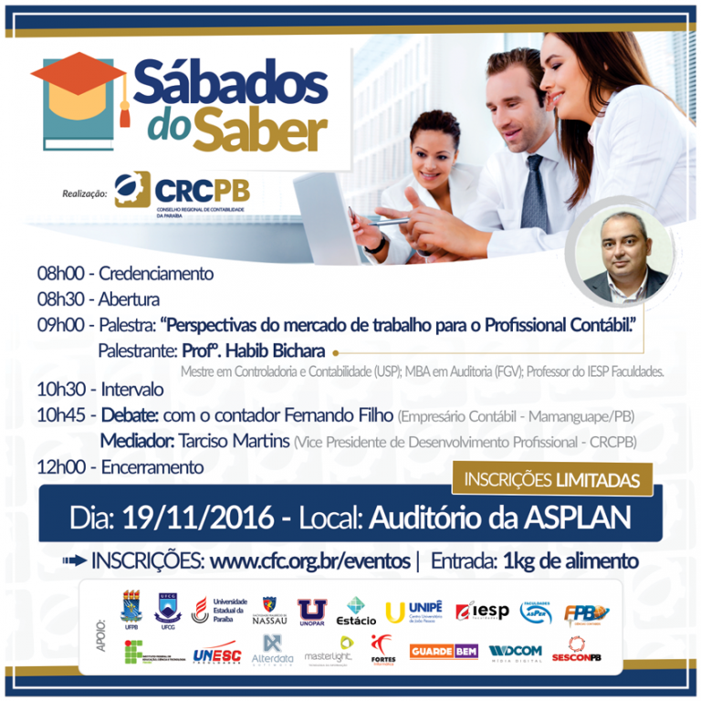 SÁBADO DO SABER – 19.11.2016 – Auditório da ASPLAN – João Pessoa -PB