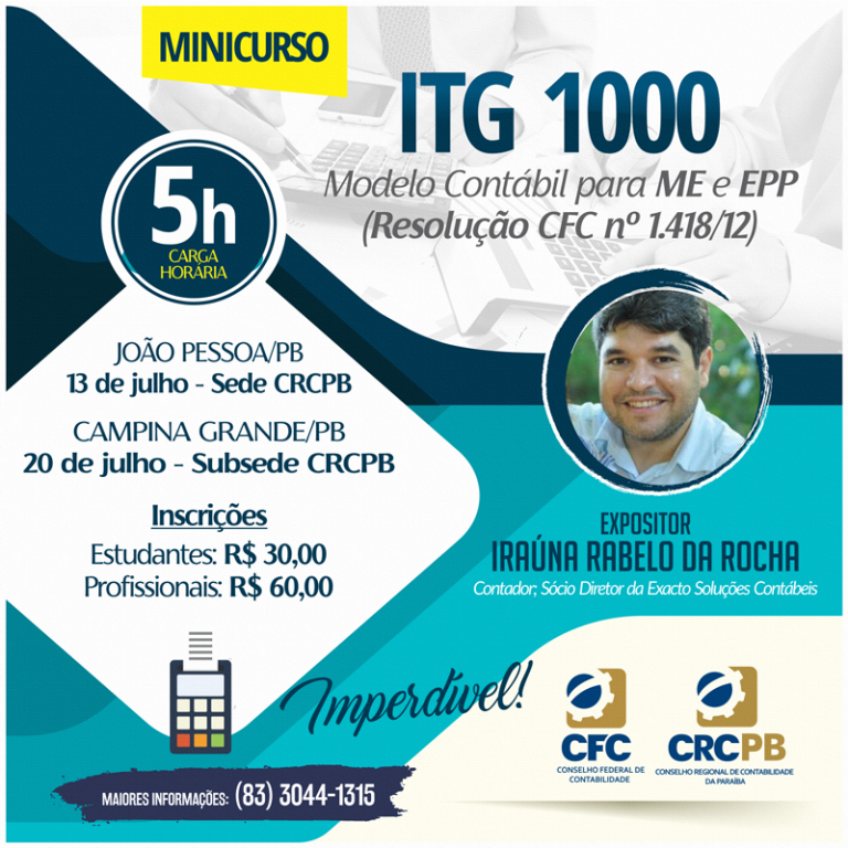 MINI CURSO – ITG 1000-Modelo Contábil para ME e EPP